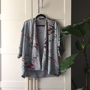 Floral Print Kimono
